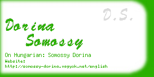 dorina somossy business card